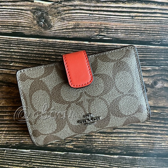 New without tags Coach Medium Wallet In Leather and Canvas - Picture 5 of 5